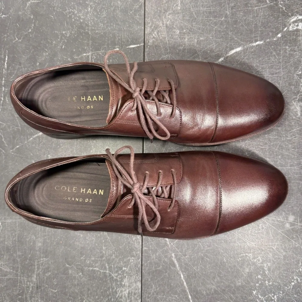 Mens Cole Haan Shoes | Size 10 | Brown‎ Grand.OS Cap Toe Leather Derby C24521